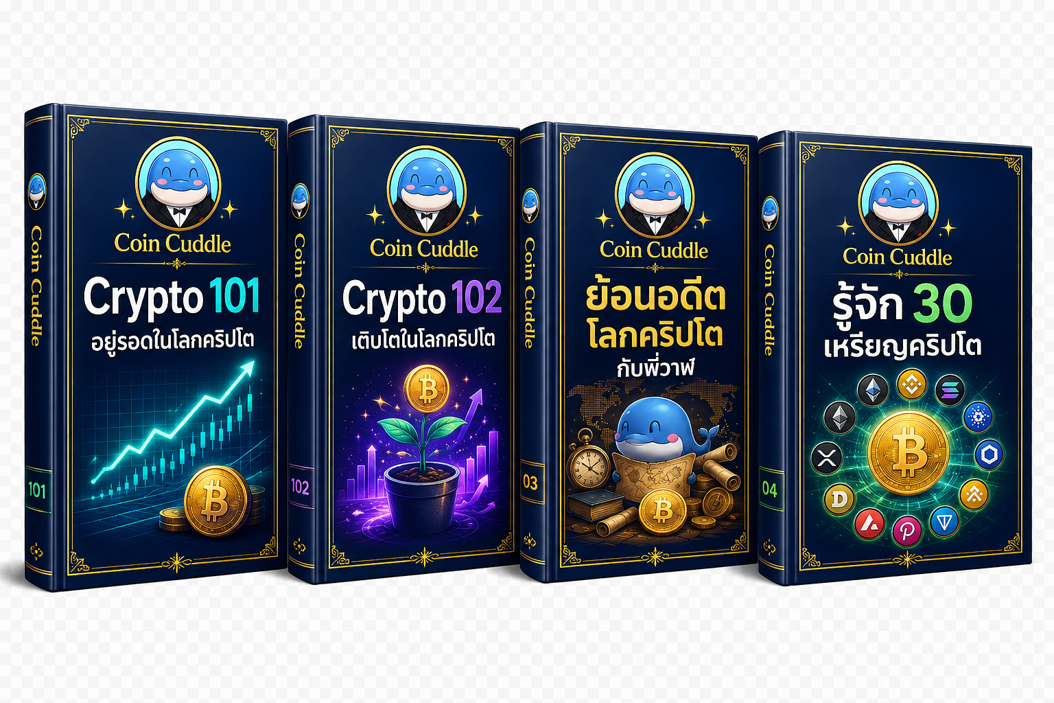 ชุด Ebook 4 เล่ม Crypto 101 / 102 / ย้อนอดีตโลกคริปโต / รู้จัก 30 เหรียญ